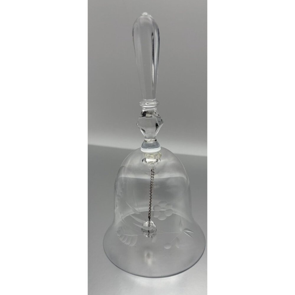 Vintage LENOX Etched Clear Crystal Glass 6" Bell